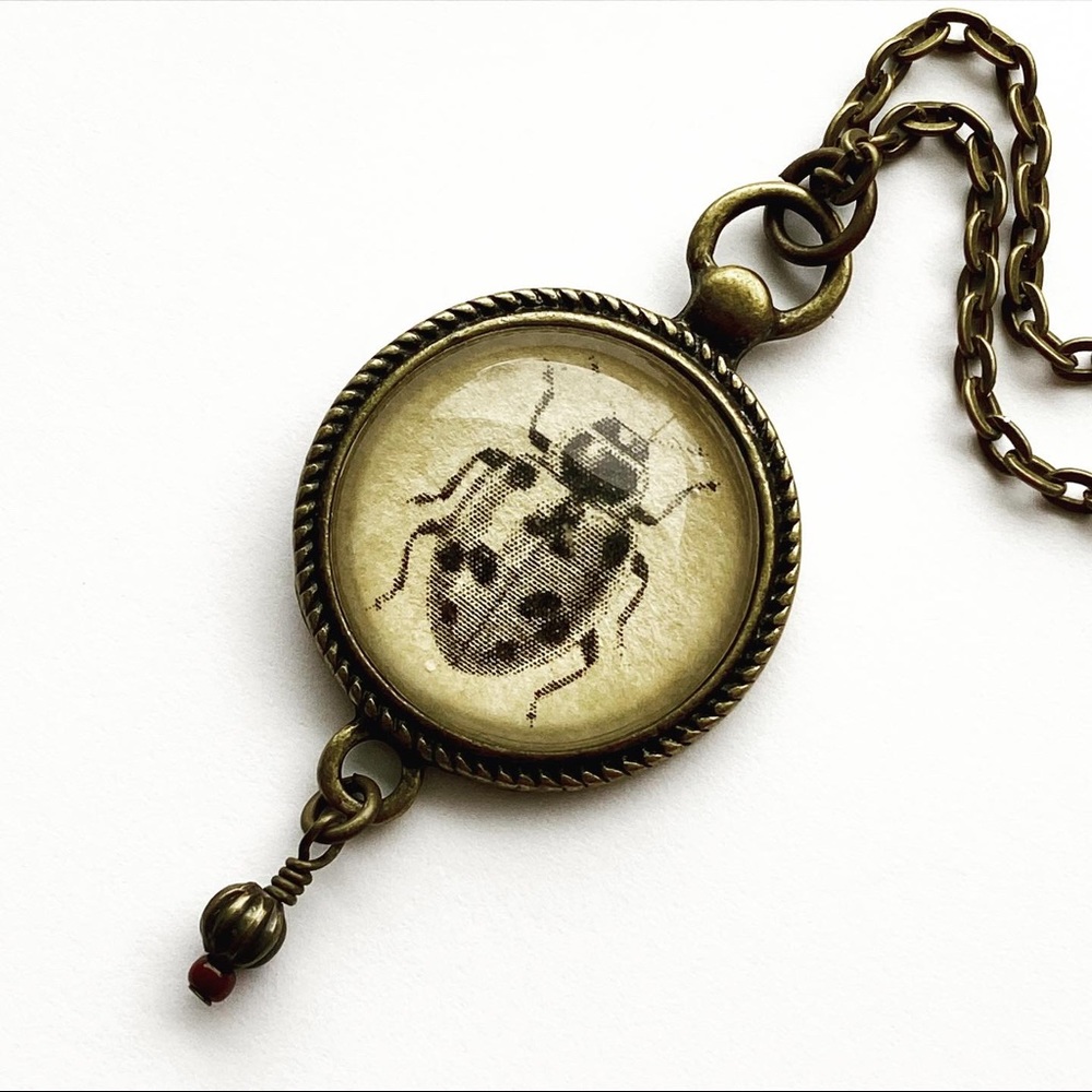 Adorable Handmade Ladybug Necklace